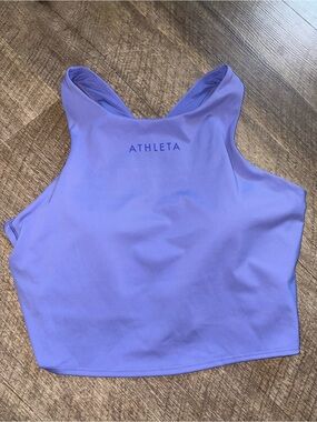 Athleta Lilac High-Neck Crop Sports Bra